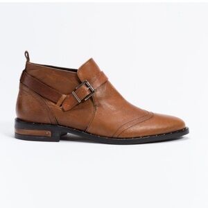 Freda Salvador Tan Leather Ankle Boots